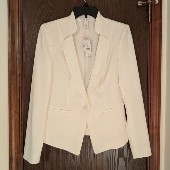 White House Black Market White Blazer Size 4 Please Read! - Picture 1 of 8